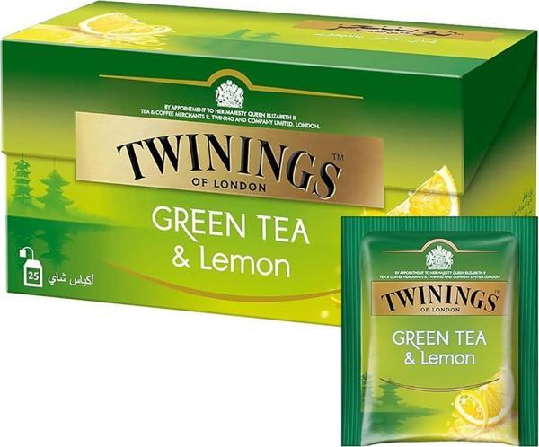 Twinings Limonlu Yeşil Çay 25'li Bardak Poşet - Image 1