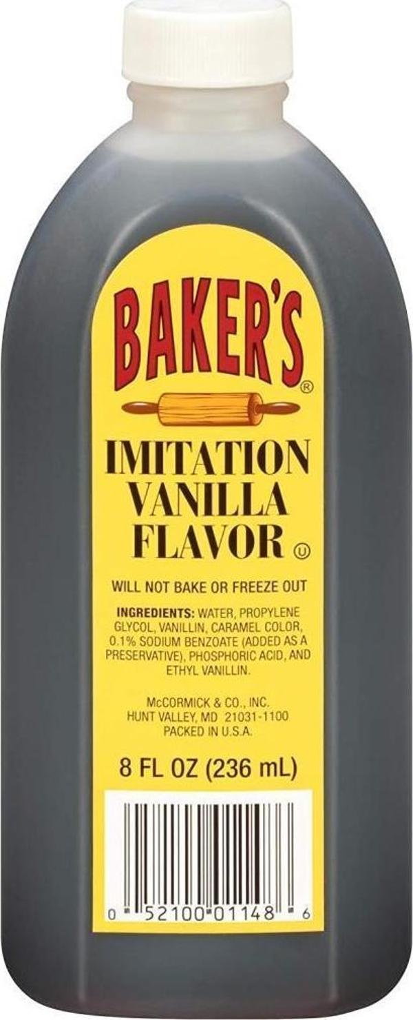 Baker's Imitation Vanilla Flavor 236ML - Image 1