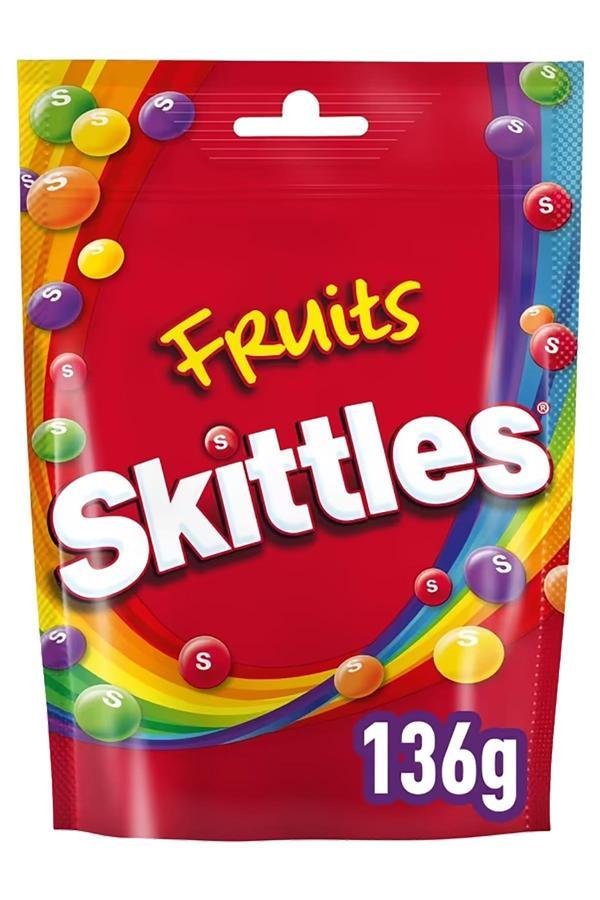 Skittles Fruits Meyve Aromalı Draje Şekerleme 136GR - Image 1