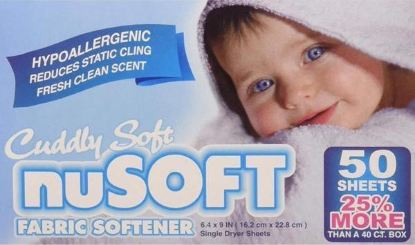 Nusoft Kurutma Makinası Özel Yumuşatıcı Mendil 50 Kullanım - Image 1