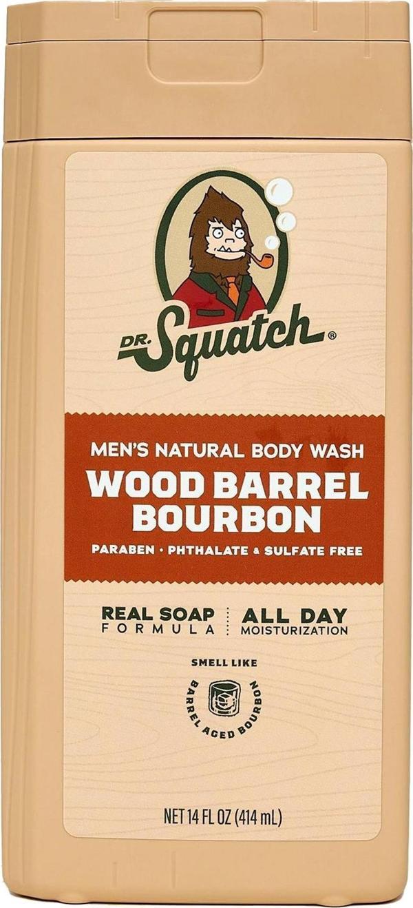 Dr.Squatch Men's Wood Barrel Bourbon Duş Jeli 414ML - Image 1