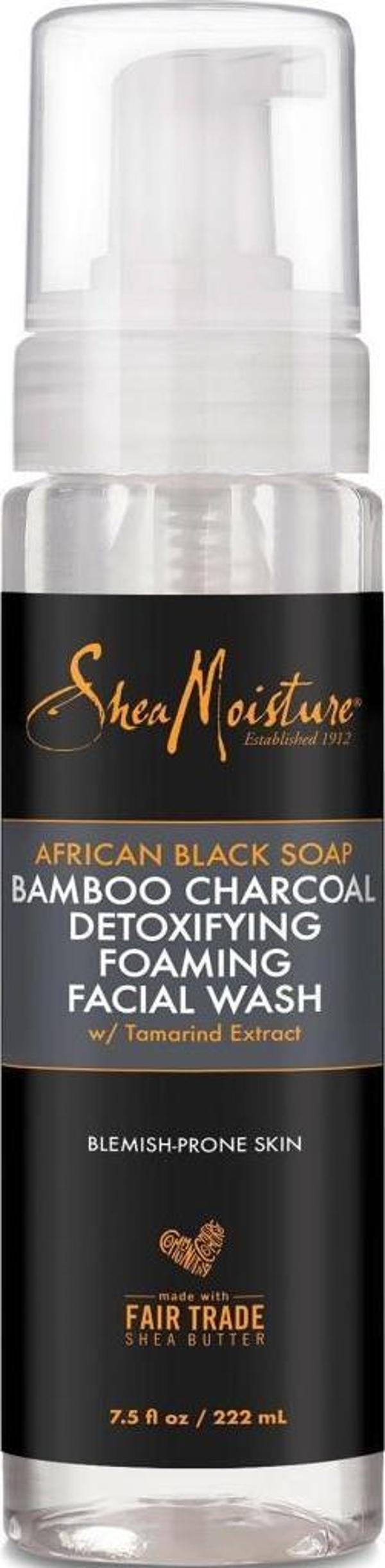 Shea Moisture Afrika Siyah Sabunu ve Bambu Kömürü Detoks Yüz Yıkama Köpüğü 222ML - Image 1