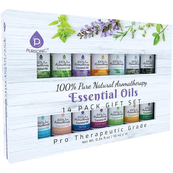 Pursonic 100% Pure Natural Essential Oils 14x10ML - Image 1