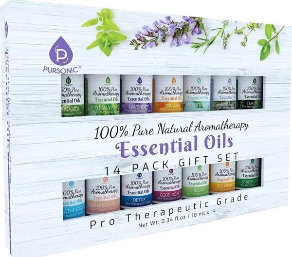 Pursonic 100% Pure Natural Essential Oils 14x10ML - Image 1