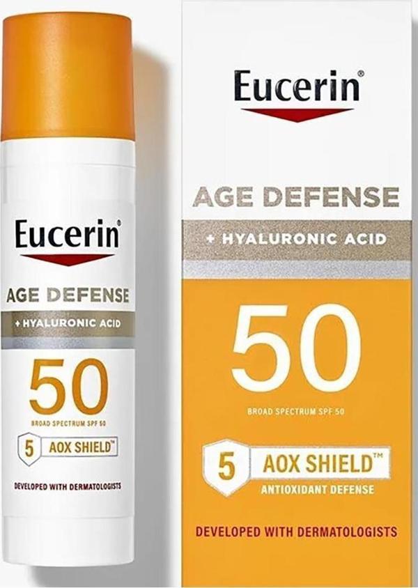 Eucerin Age Defense + Hyaluronic Acid SPF50 Yüz İçin Güneş Koruyucu Losyon 75ML - Image 1