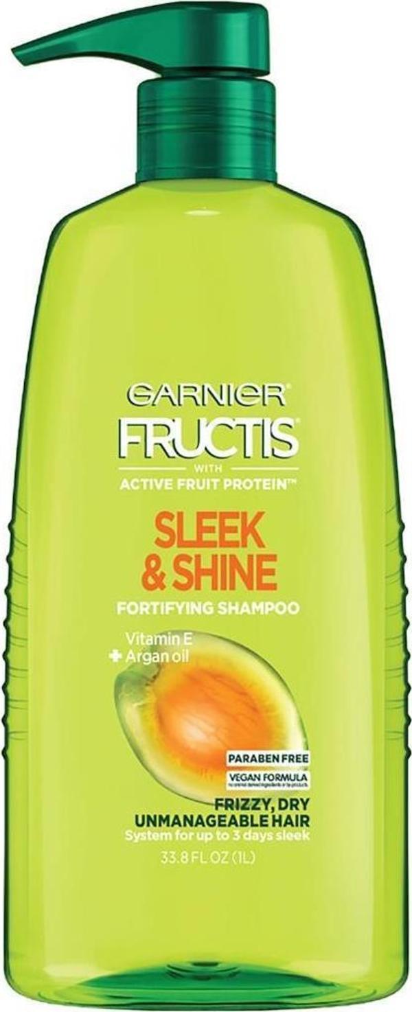 Garnier Fructis Sleek Shine Argan Yağlı Elektriklenme Karşıtı Şampuan 1LT - Image 1