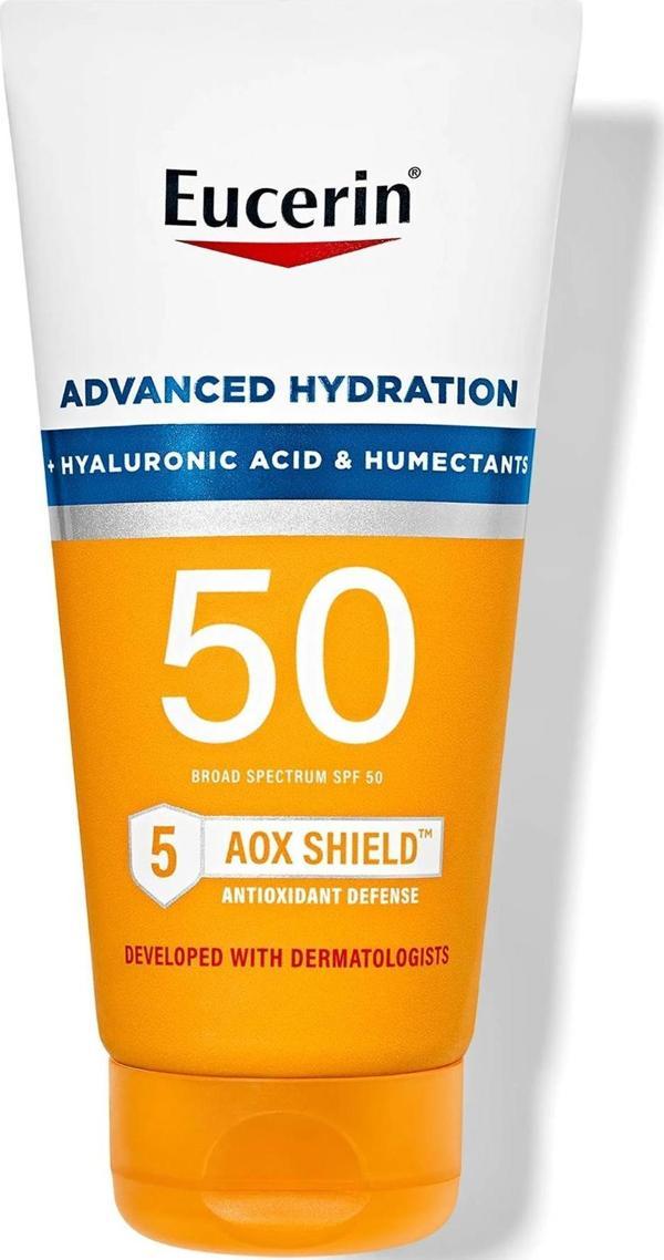 Eucerin Hyaluronik Asit + Nemlendirici İçeren SPF50 Güneş Koruyucu Losyon 150ML SKT:12/2025 - Image 1