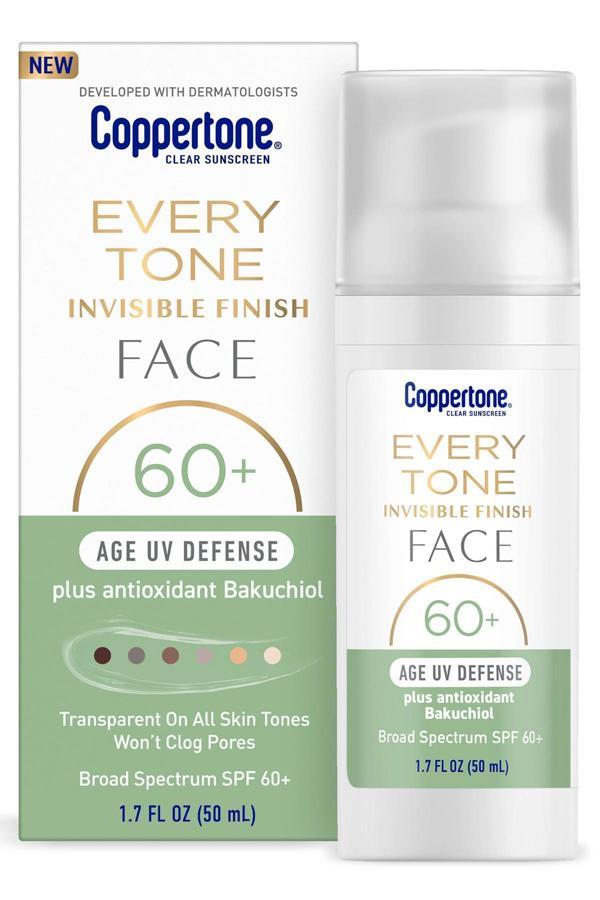 Coppertone Every Tone SPF60+ Age UV Defense Şeffaf Yüz Güneş Kremi 50ML - Image 1