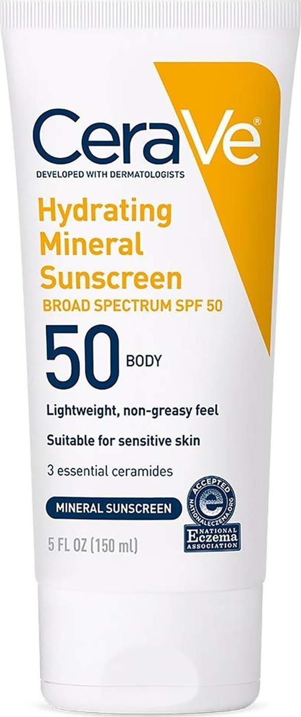 CeraVe SPF50 Nemlendirici Mineral Vücut Güneş Kremi 150ML - Image 1