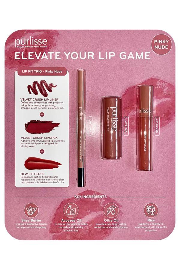 Purlisse Pinky Nude Üçlü Dudak Bakım Seti - Image 1