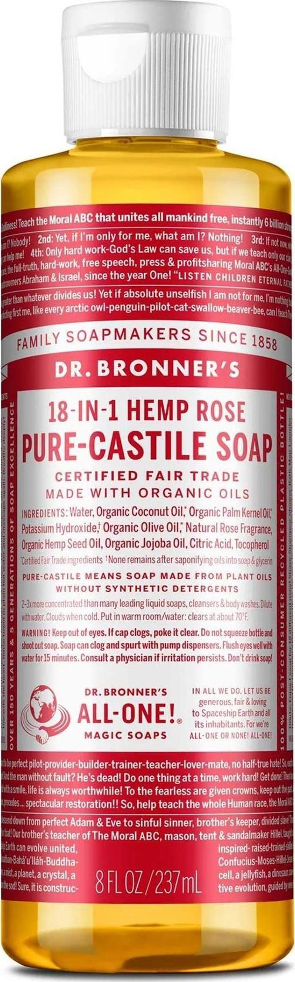 Dr.Bronner's Çok Amaçlı Sıvı Sabun Gül Kokulu 237ML - Image 1
