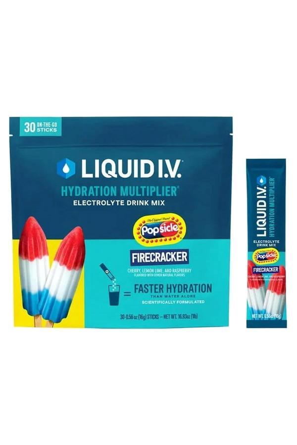 Liquid I.V. Popsicle Firecracker Hydration Multiplier Drink Mix 30 Sticks - Image 1
