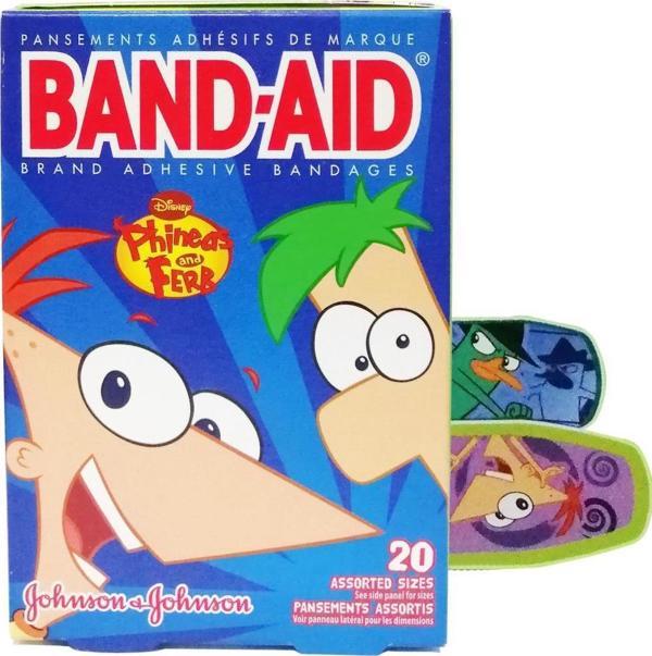Band Aid Phineas and Ferb Yara Bandı 20 Adet Karışık Ölçü - Image 1