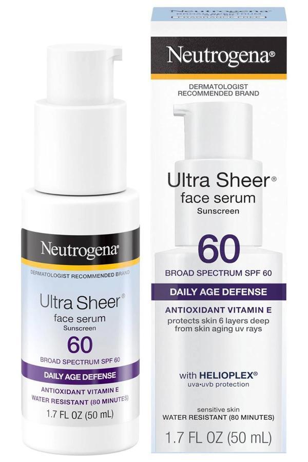 Neutrogena Ultra Sheer SPF60 Güneş Koruyucu Yüz Serumu 50ML - Image 1