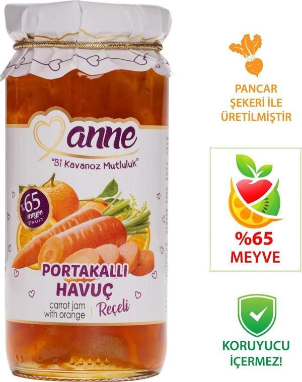 Anne Portakallı Havuç Reçeli 300G (Pancar Şekeri Ile Üretilmiştir - Glikoz, Koruyucu Içermez) - Image 1