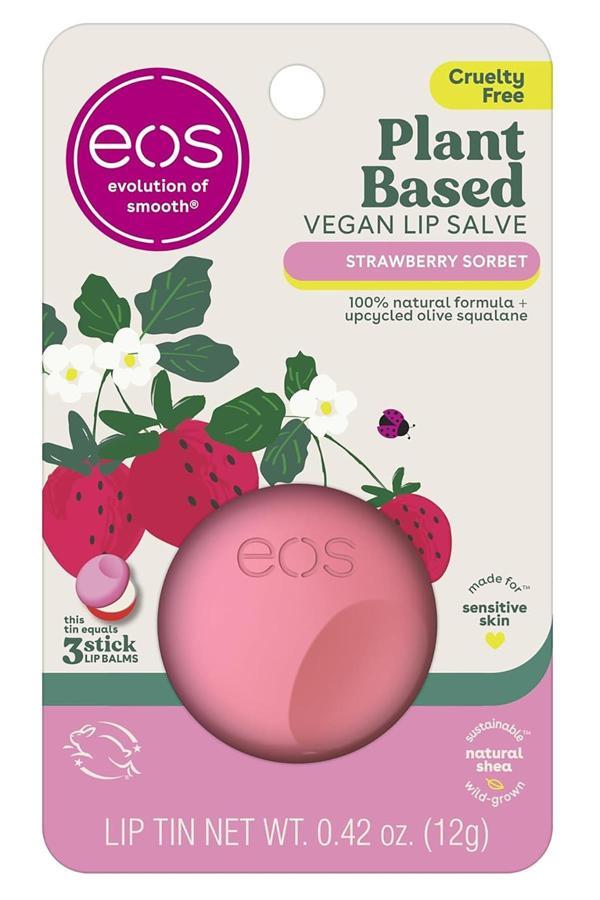 EOS Strawberry Sorbet Bitkisel Vegan Dudak Balsamı 12GR - Image 1