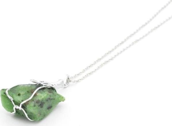 Hakiki Doğal Anyolit Kolye Ucu (ruby Zoisit) Doğal Taş 005 - Image 1