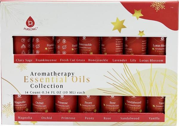 Pursonic Aromatherapy Essential Oils Collection 14x10ML - Image 1