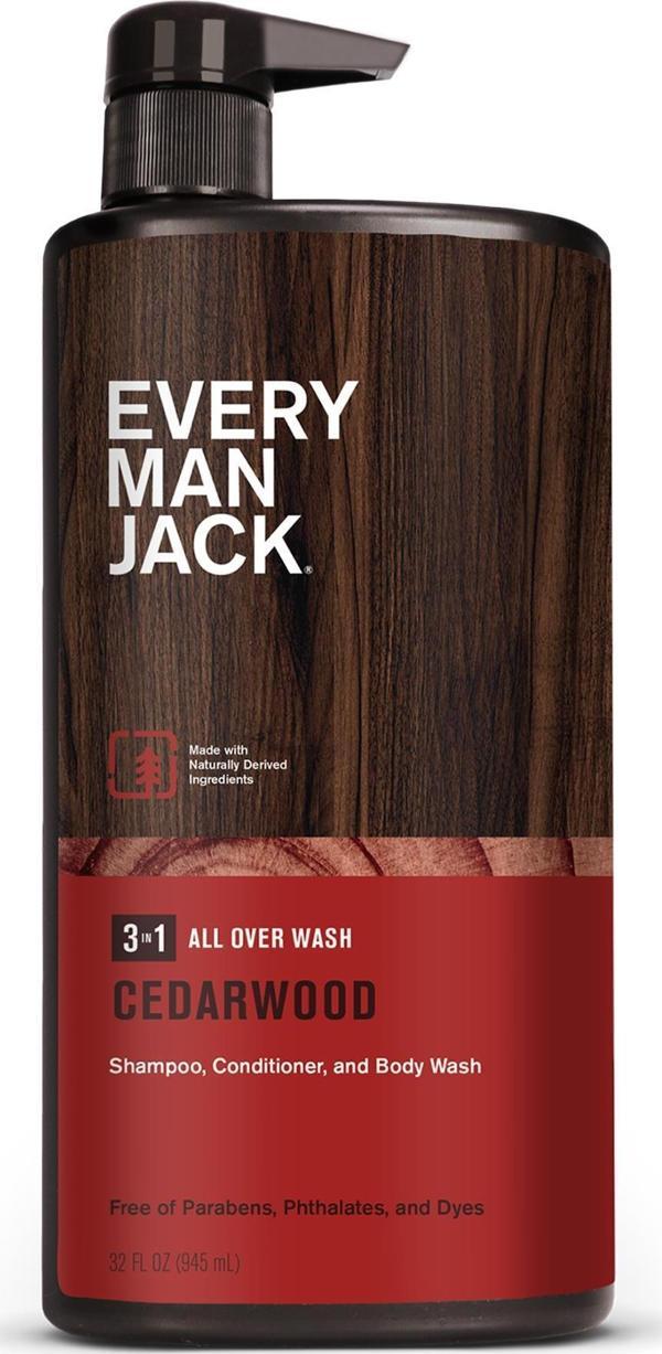 Every Man Jack 3in1 Cedarwood Şampuan + Saç Kremi + Vücut Şampuanı 945ML - Image 1