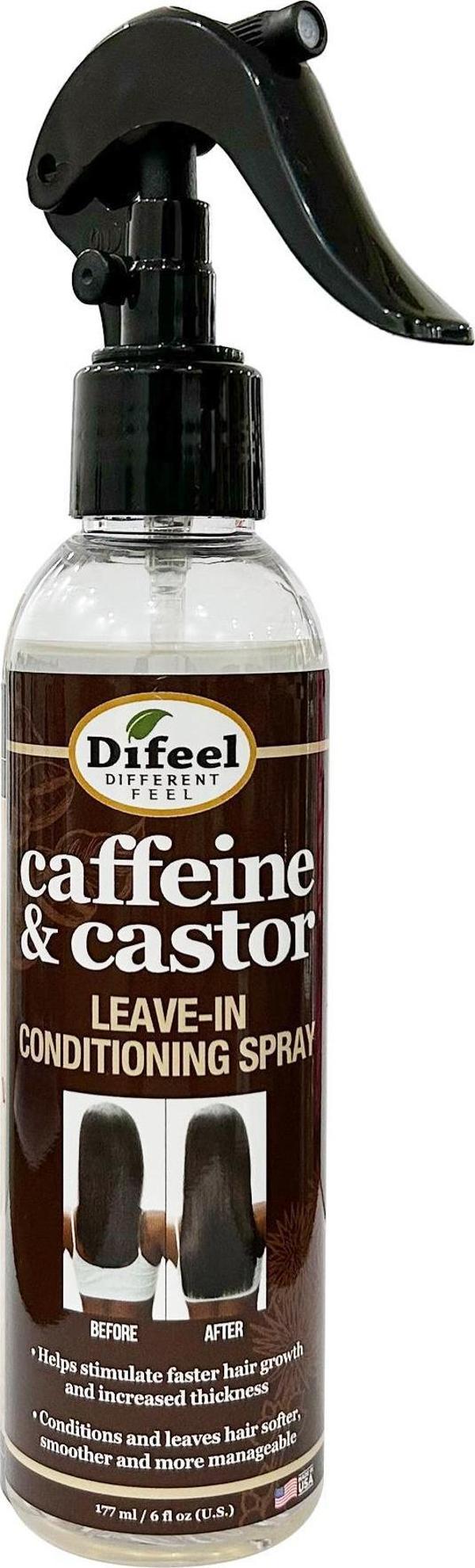 Difeel Caffeine & Castor Durulanmayan Saç Bakım Spreyi 177ML - Image 1