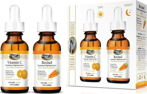 Sonoma Naturals Vitamin C + Retinol Yüz Serumu Set 2x30ML - Image 1