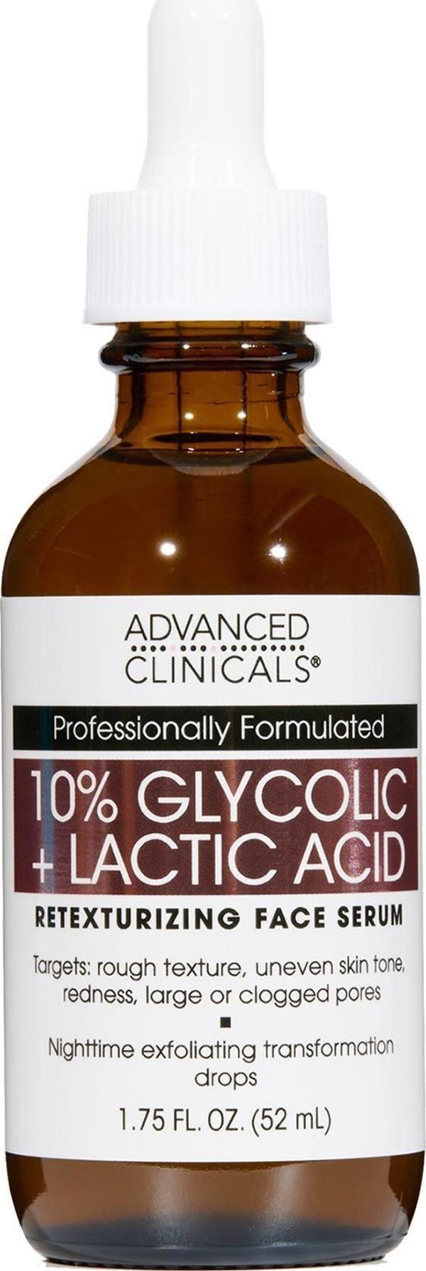 Advanced Clinicals 10% Glycolic + Lactic Acid Yüz Serumu 52ML - Image 1