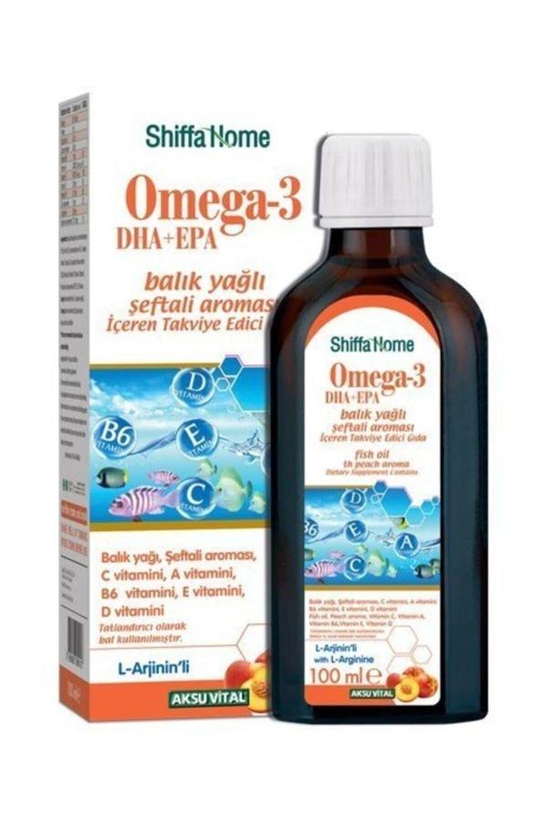 Şeftali Aromalı Balık Yağı Şurubu Omega 3 Epa Dha Aksuvital - Image 1
