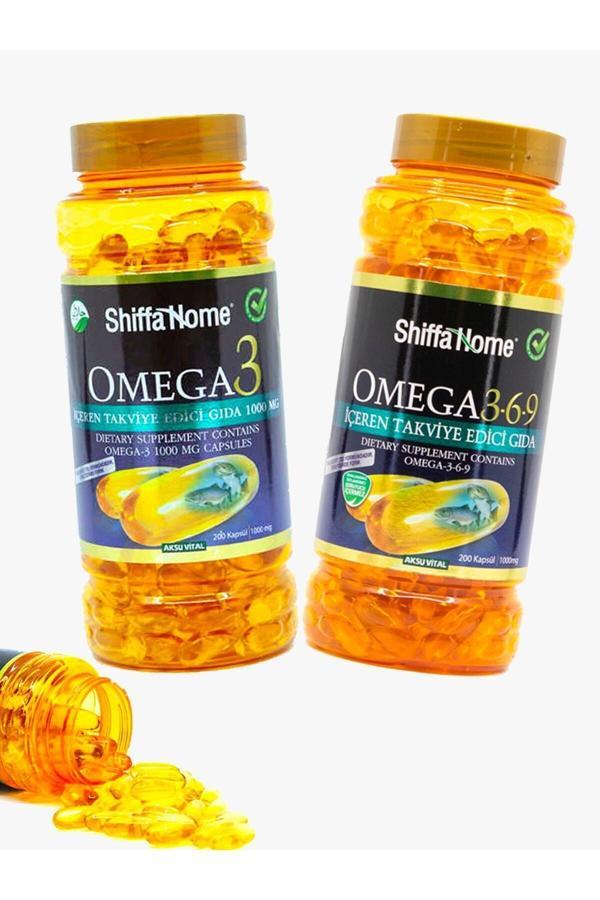 Omega 3 - 200 Kapsül + Omega 3 6 9 - 200 Kapsül Balık Yağı - Image 1