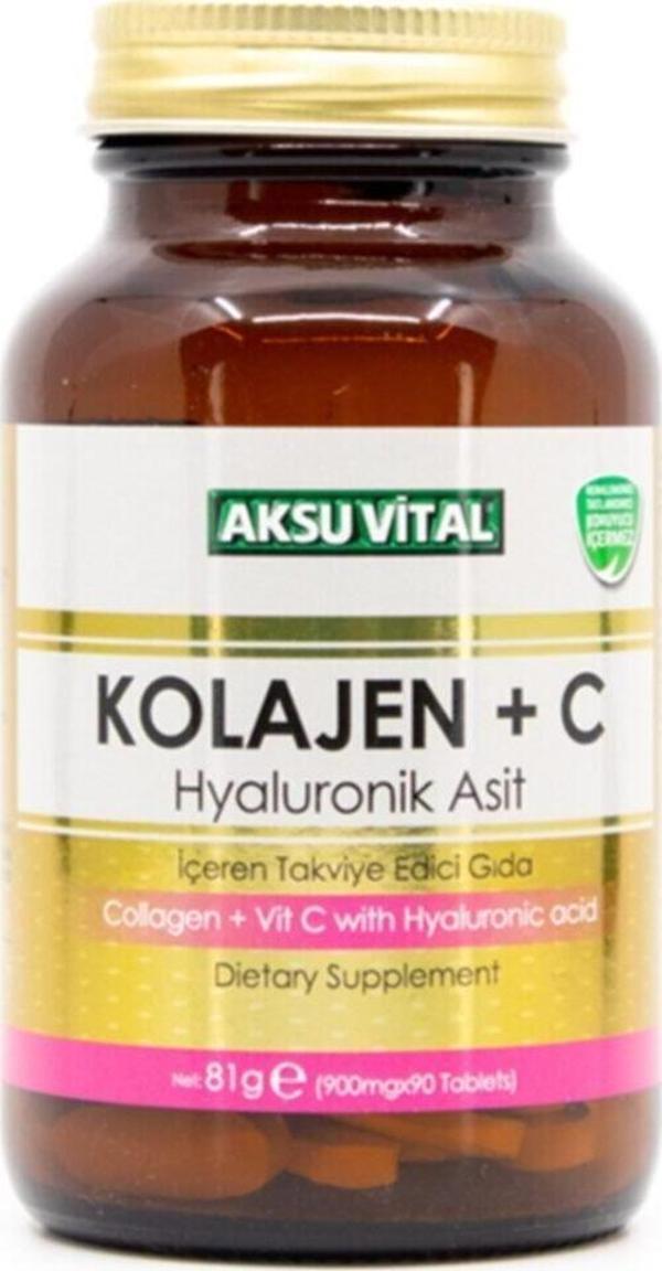 Aksuvital Kolajen C Vitamini & Hyaluronik Asit (60 TABLET 54 GR) - Image 1