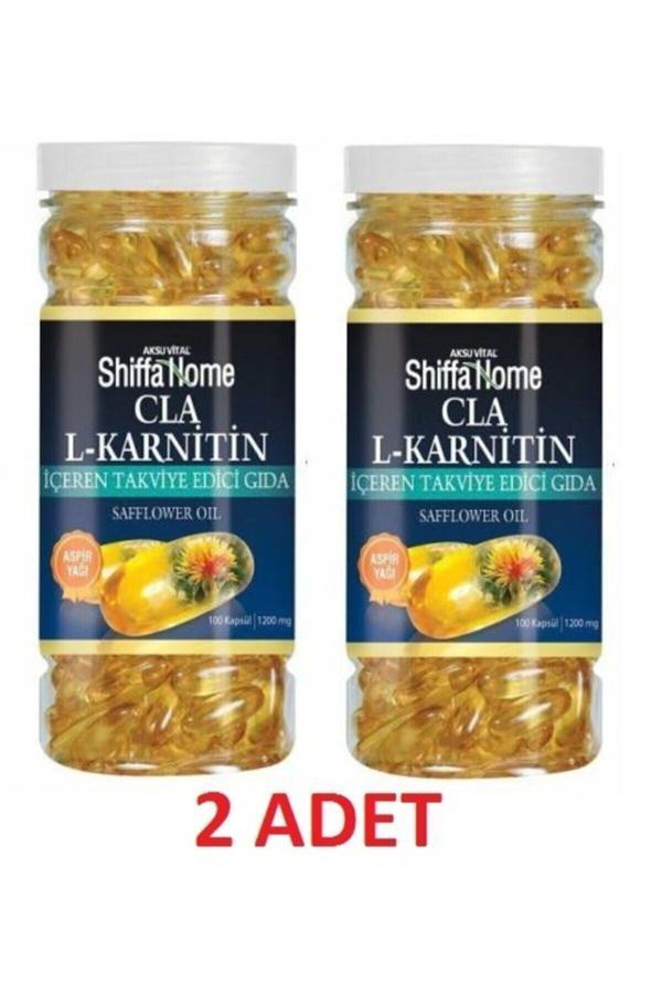 2 Adet Cla(aspir Yağı)-l-karnitin 1200 Mg 100 Softgel - Image 1