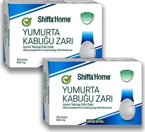 2 Adet Aksuvital Yumurta Kabuğu Zarı 620mg 30 Kapsül - Image 1