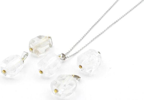 Hakiki Doğal Kristal Kuvars Kolye Ucu 1.kalite 006 - Image 1