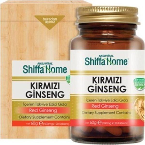 Aksu Vital Tahta Kutu Ginseng Kırmızı Kore Ginseng Ginsek 120 Tablet X 500 Mg. - Image 1