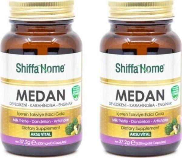 2 Adet Medan Devedikeni-Enginar-Hindiba 620 mg-60 Kapsül - Image 1