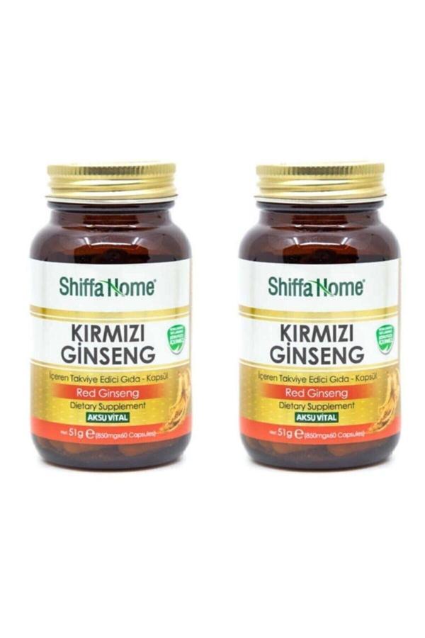 2 Kutu Aksu Vital Red Ginseng Kırmızı Kore Ginseng 60 Kapsül X 2 X 850 M Kırmızı Ginseng - Image 1