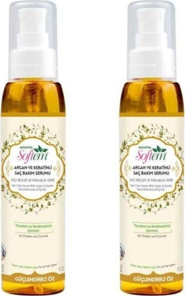 Argan Ve Keratinli Saç Bakım Serumu 125 Ml X 2adet - Image 1