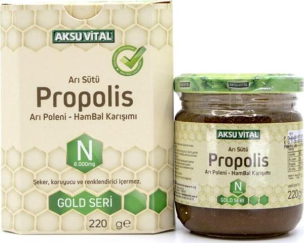 Aksuvital Propolisli Arı Sütü Bal Polen Karışımı (N) 8.000 Mg - Image 1