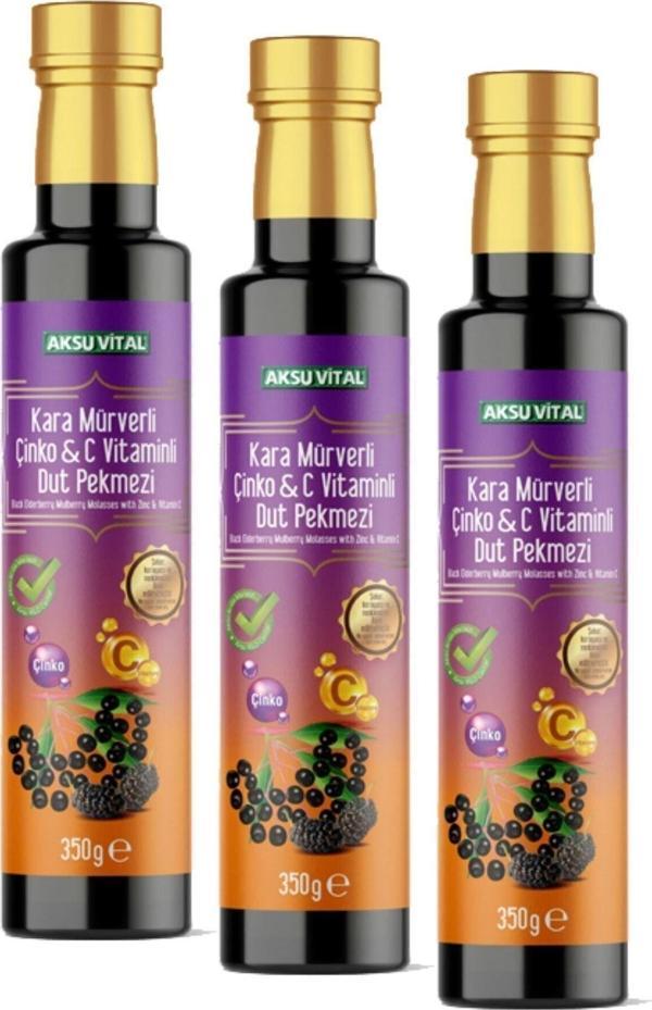 Kara Mürverli Çinko & C Vitaminli Dut Pekmezi 350 Gr X 3 Adet - Image 1