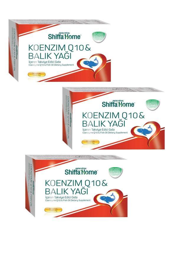 Koenzim Q10 & Balık Yağı 30 Kapsül X 3 Adet - Image 1