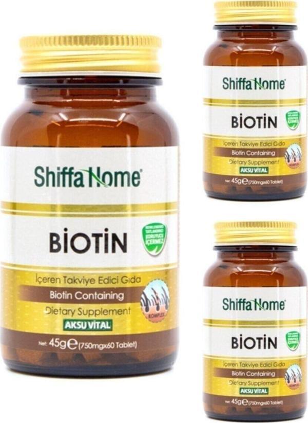Biotin 60 Tablet 750 Mg X 3 Adet - Image 1