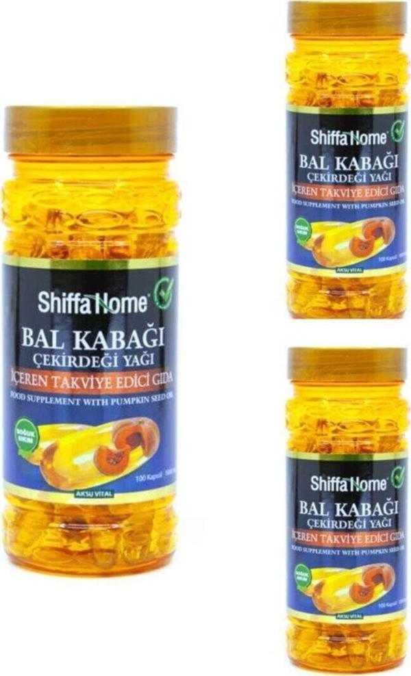Shiffa Home Bal Kabağı Çekirdeği Yağı Softjel 3 Adet - Image 1
