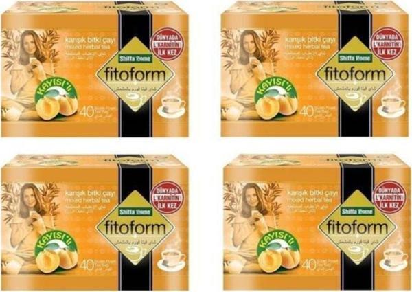 4 Kutu Fitoform Karışık Bitki Çayı Kayısılı Fitoform L-karnitinli - Image 1