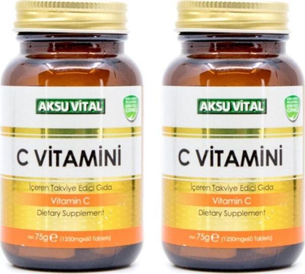 Aksuvital Vitamin C 60 Tablet 1250 Mg X 2 Adet - Image 1