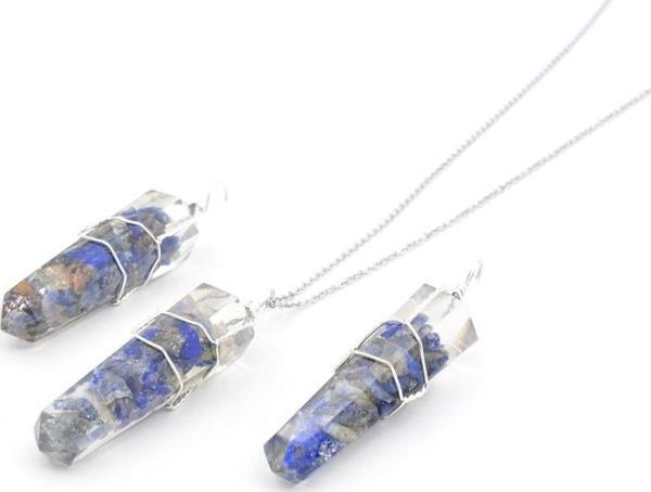 Hakiki Doğal Lapis Lazuli Taşı Orgonit Kolye Ucu 1.kalite 001 - Image 1