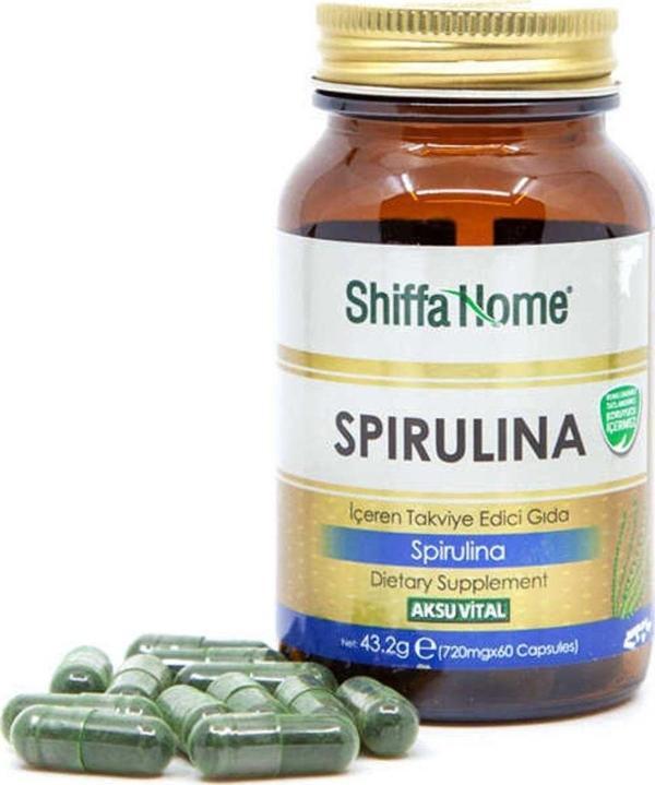 Spirulina Yosun 720mg 60 Kapsül Aksu Vital - Image 1