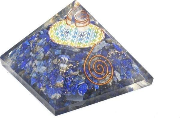 Hakiki Doğal Lapis Lazuli Taşı Orgonit Piramit 175 Gram - Image 1