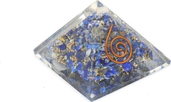 Hakiki Doğal Lapis Lazuli Taşı Orgonit Piramit 35 Gram - Image 1