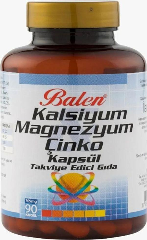 Kalsiyum Magnezyum Çinko 90 Adet Kapsül 709 Mg - Image 1