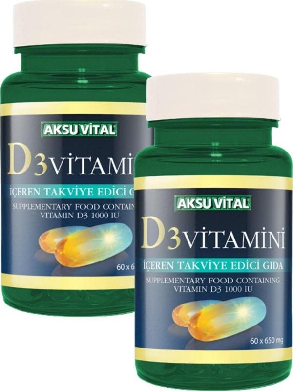 D3 Vitamini 60 Softgel 650mg X 2 Adet - Image 1