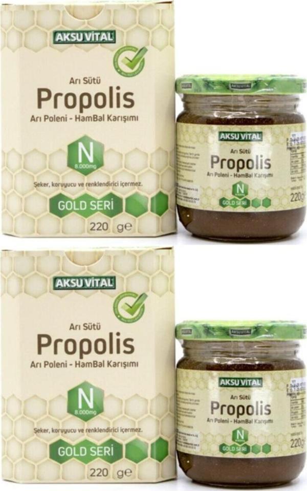 Aksu Vi. Propolisli Arı Sütü Bal Polen Karışımı 8.000 Mg X 2 Adet - Image 1